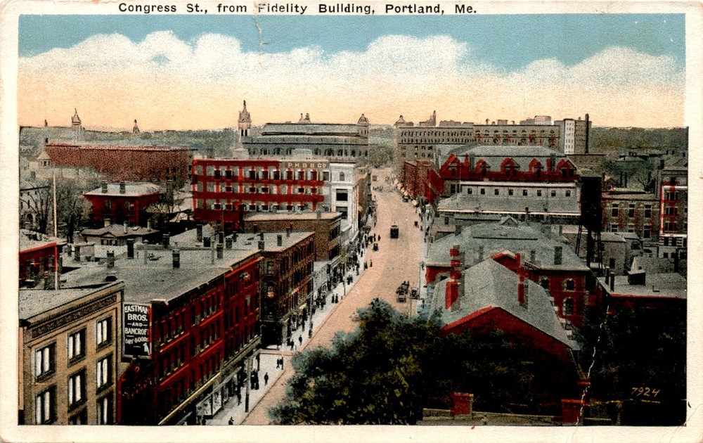 Congress St., Fidelity Building, Portland, Me, Eastman Bros, Bancroft Postcard