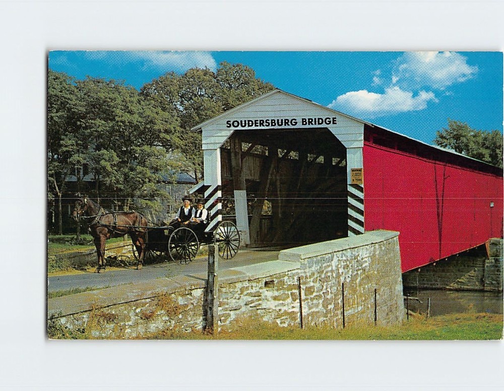 Postcard The Soudersburg Bridge Pennsylvania USA