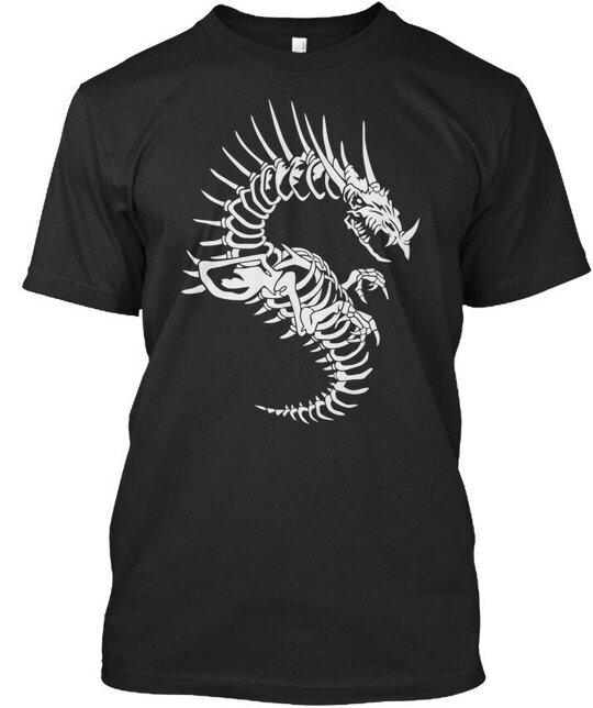 Dragon Skeleton Premium T-Shirt Made in the USA Size S to 5XL