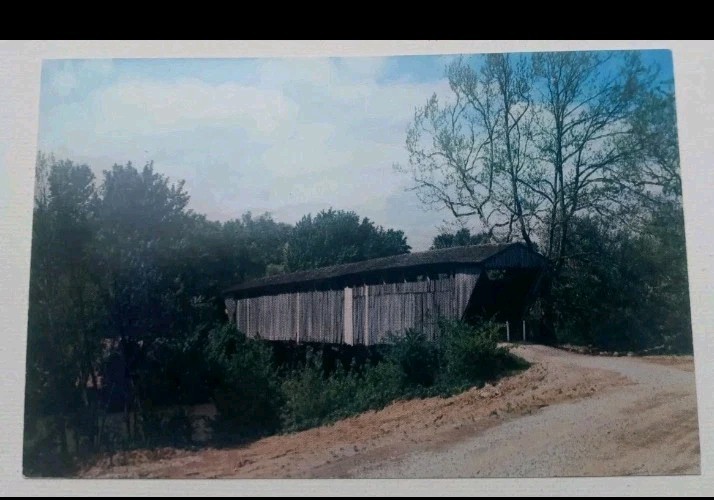 Switzer Kentucky Covered Bridge Vintage Chrome Postcard