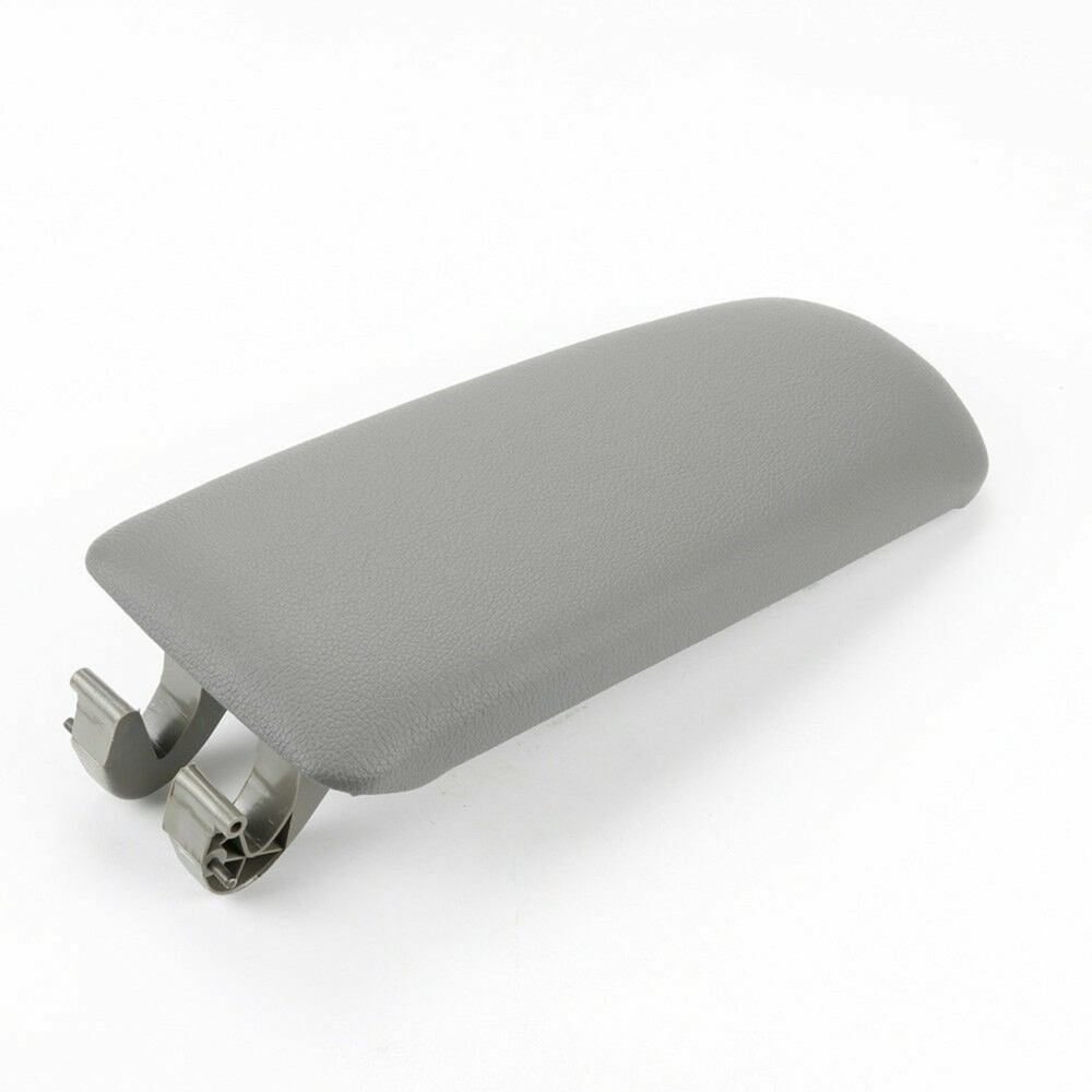 Gray PU Leather Armrest Center Console Lid Cover For Audi A4 2005-2008