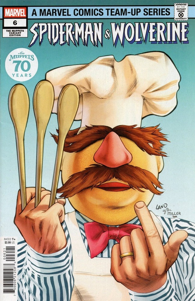 Spider-Man & Wolverine #6 Land Muppets variant cover Swedish Chef Miller homage