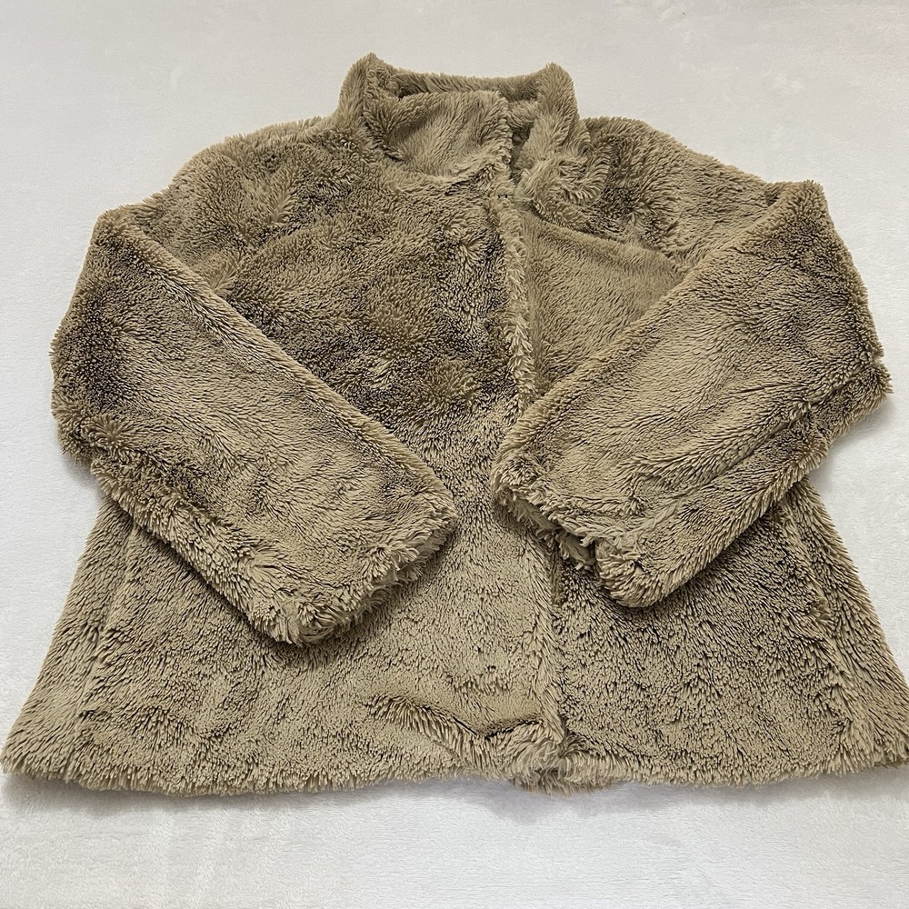 Patagonia Womens Large Brown Lunar Frost High Pile Fleece Jacket Preowned Worn Wear