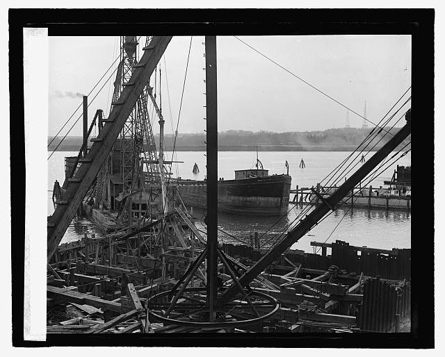 Arlington Memorial Bridge Washington DC 1920s Foundation Construction