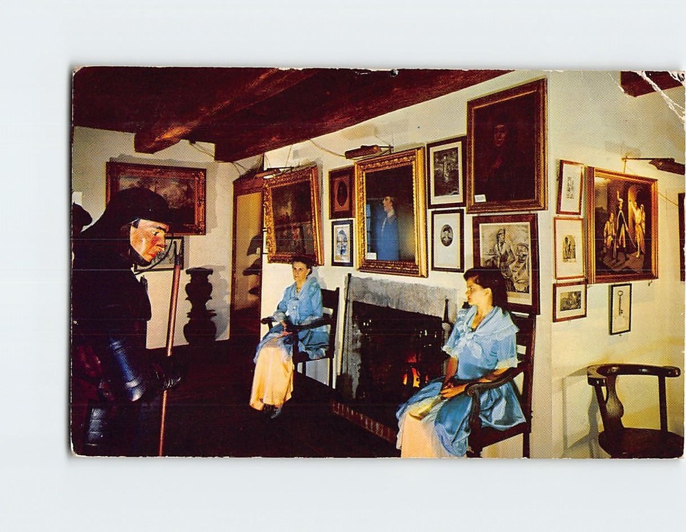 Postcard Interior of the Museum Fort Ticonderoga New York USA
