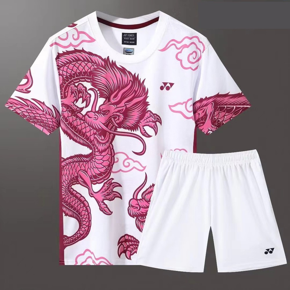 YONEX Men's Table Tennis Badminton T-shirt and Shorts Suit Sports Set 24-05283