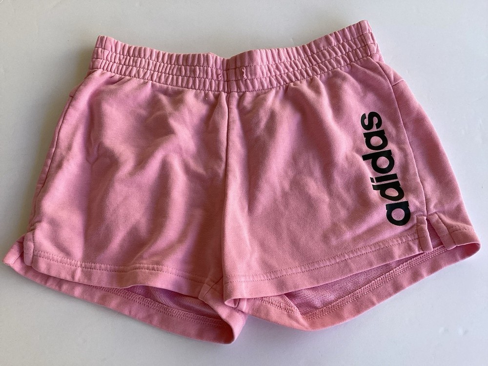 adidas Athletic Shorts Pink Women's Cotton Blend Pull On Elastic Waist Size M