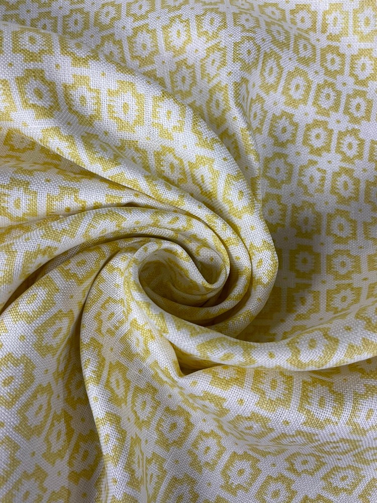 4 yds Braemore Paloma Sunflower Yellow Geometric Cotton Multi-Purpose Fabric