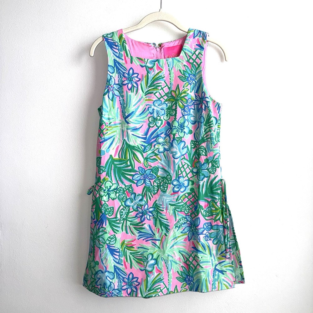 Lilly Pulitzer Donna Romper Women’s Size 2 Square Neck Coconut Row Pink Resort
