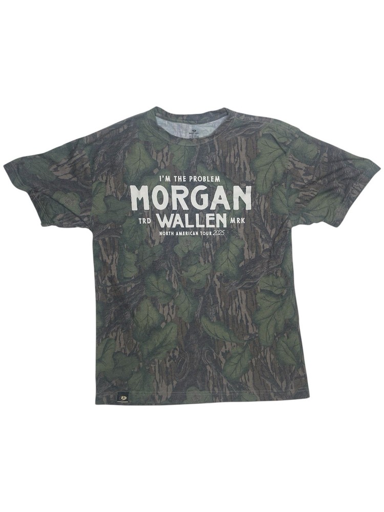 Morgan Wallen I’m The Problem Tour Camo Shirt Mossy Oak Medium Official