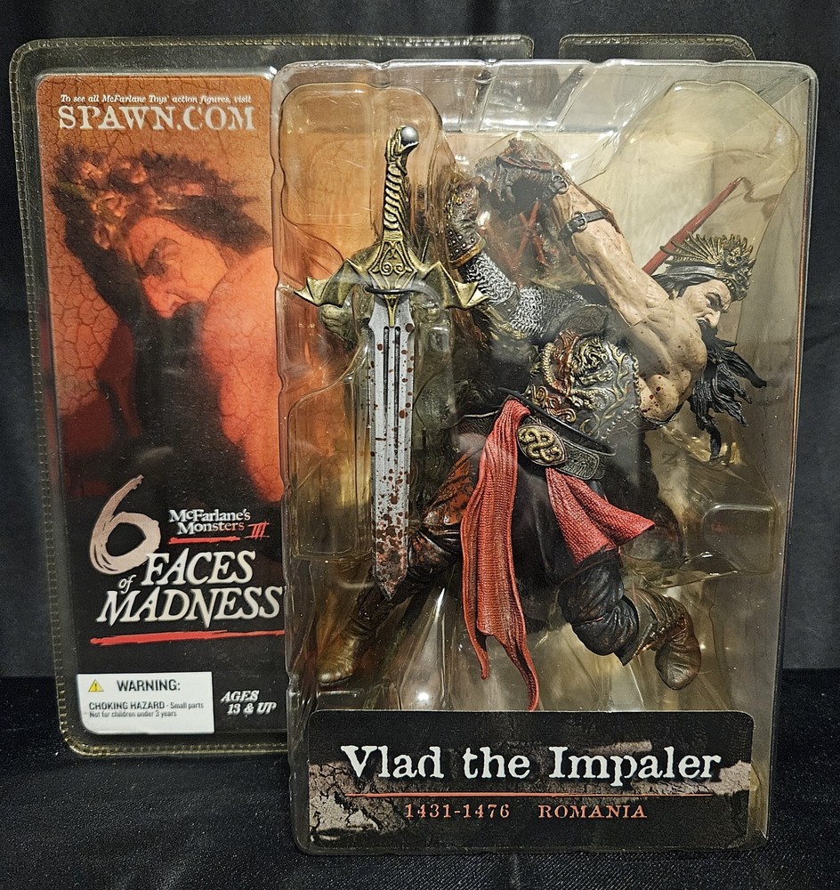 Vlad the Impaler NIB/Rare/VTG McFarlane Monsters NECA Faces Of Madness 2004