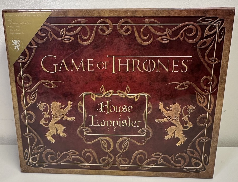 Game of Thrones: House Lannister Deluxe Stationery Set Brand NEW & SEALED