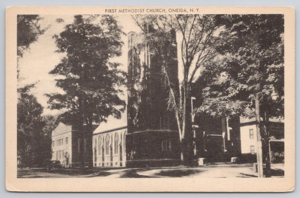 First Methodist Church Oneida NY Postcard Wm. Jubb Co.