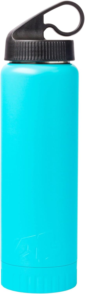 Double Walled Vacuum Insulated Stainless Steel Water Bottle, 20 Ounces, Aqua Blu