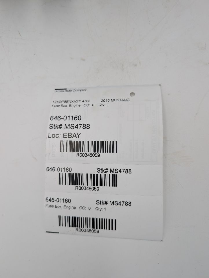 Used Fuse Box Engine fits: 2010 Ford Mustang  Grade A