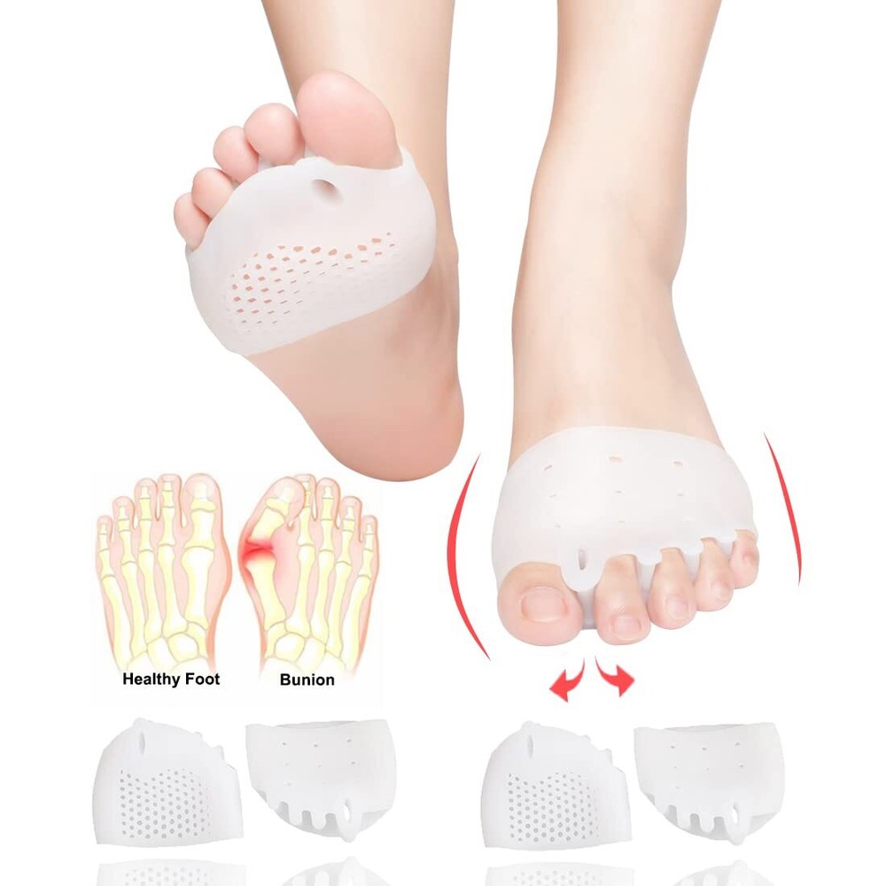 Gel Metatarsal Pads & Bunion Corrector Toe Spacers for Pain Relief