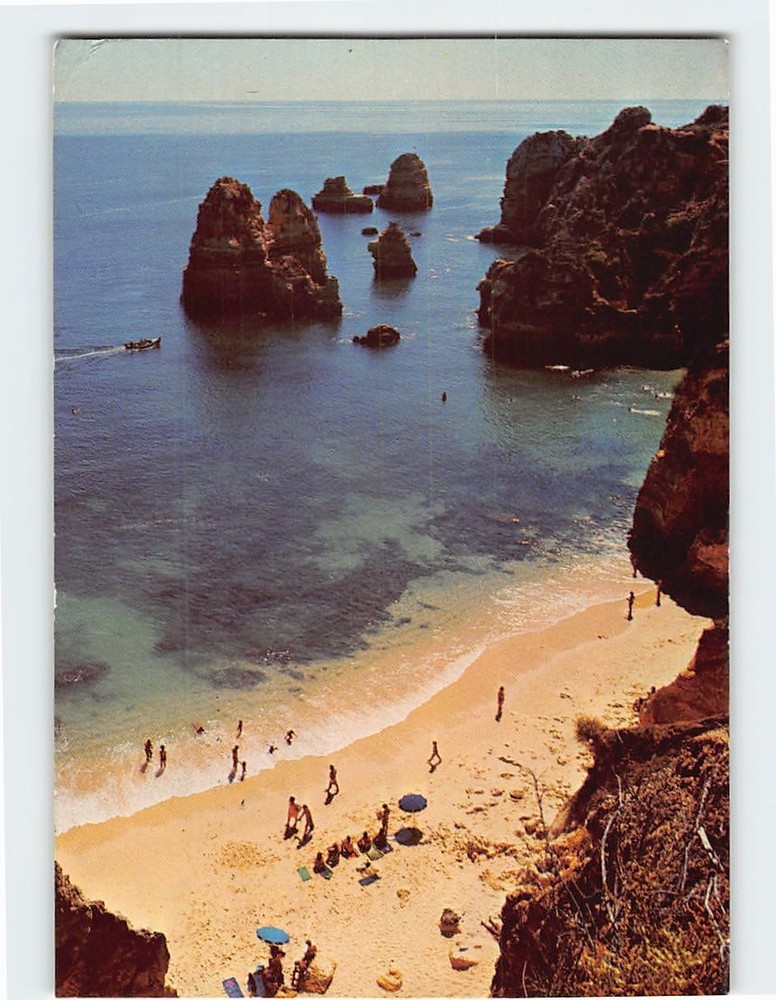 Postcard Praia do Camilio Lagos Portugal