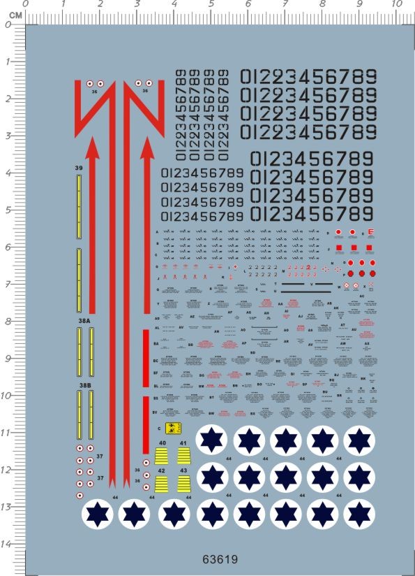 1/72 IAF Israeli Air Force F-4 Phontom II fighter Model Kit Water Slide Decal