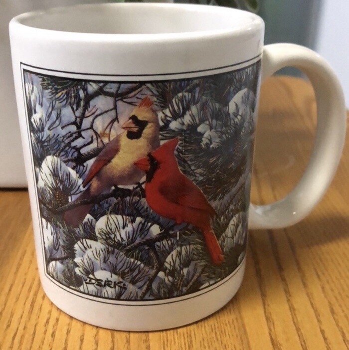 Eklund’s Ltd Winter Cardinal Bird Coffee Cup Mug