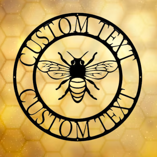 Personalized Beekeeper Metal sign - Bee Farm Welcome Sign -Honeycomb lover gifts