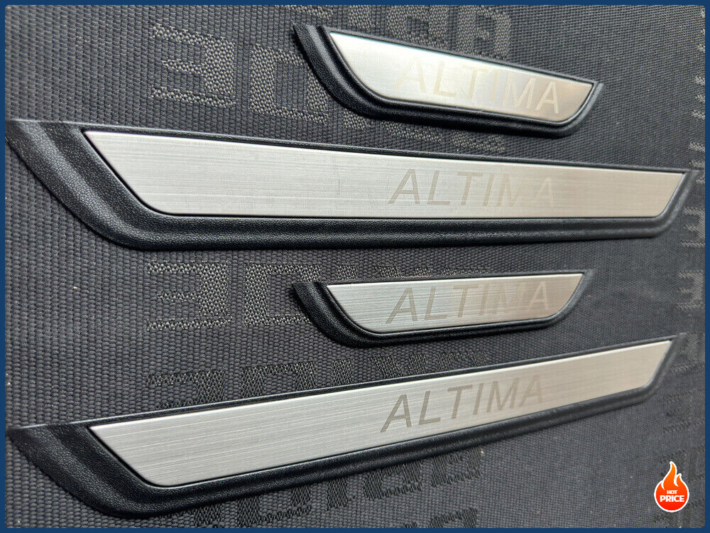 For Altima Accessories Door Sill Protectors Panel Scuff Plate Cover Silver Trims