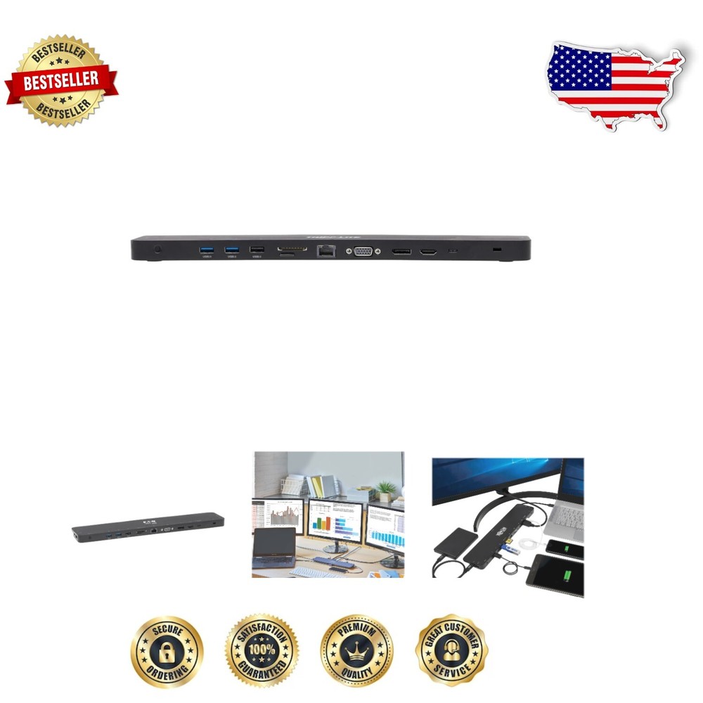 Portable USB-C Dock with 4K HDMI and Gigabit Ethernet - 15 Ports Included