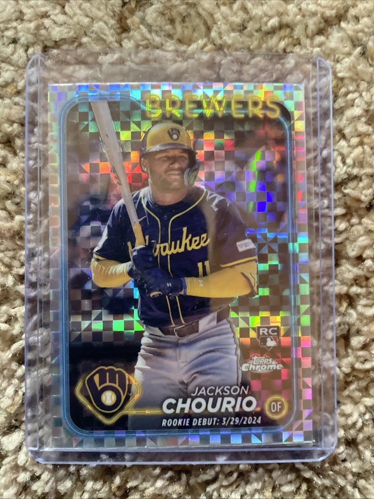 Jackson Churio 2024 Topps Chrome Xfractor Opening Day Brewers Rookie Card