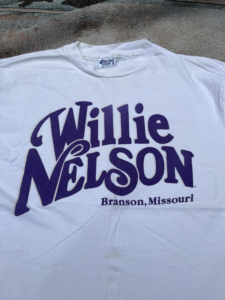 Vtg 1990’s Willie Nelson T-shirt Ozark Theater Branson MO Size L