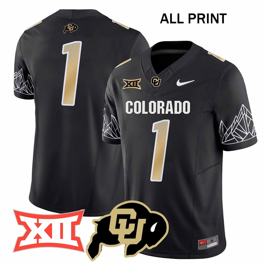 Colorado Buffaloes Big12 Football Jersey - No1 Team Custom Print  