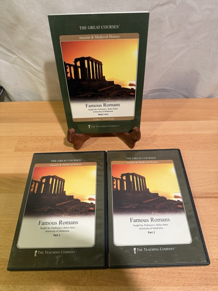 The Great Courses:  Famous Romans Parts 1 & 2 (4 DVDs & Guidebook)