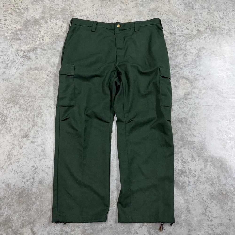 Vintage Terry Mfg Co Pants Mens 38x30 Green Flame Resistant Cargo Wildland