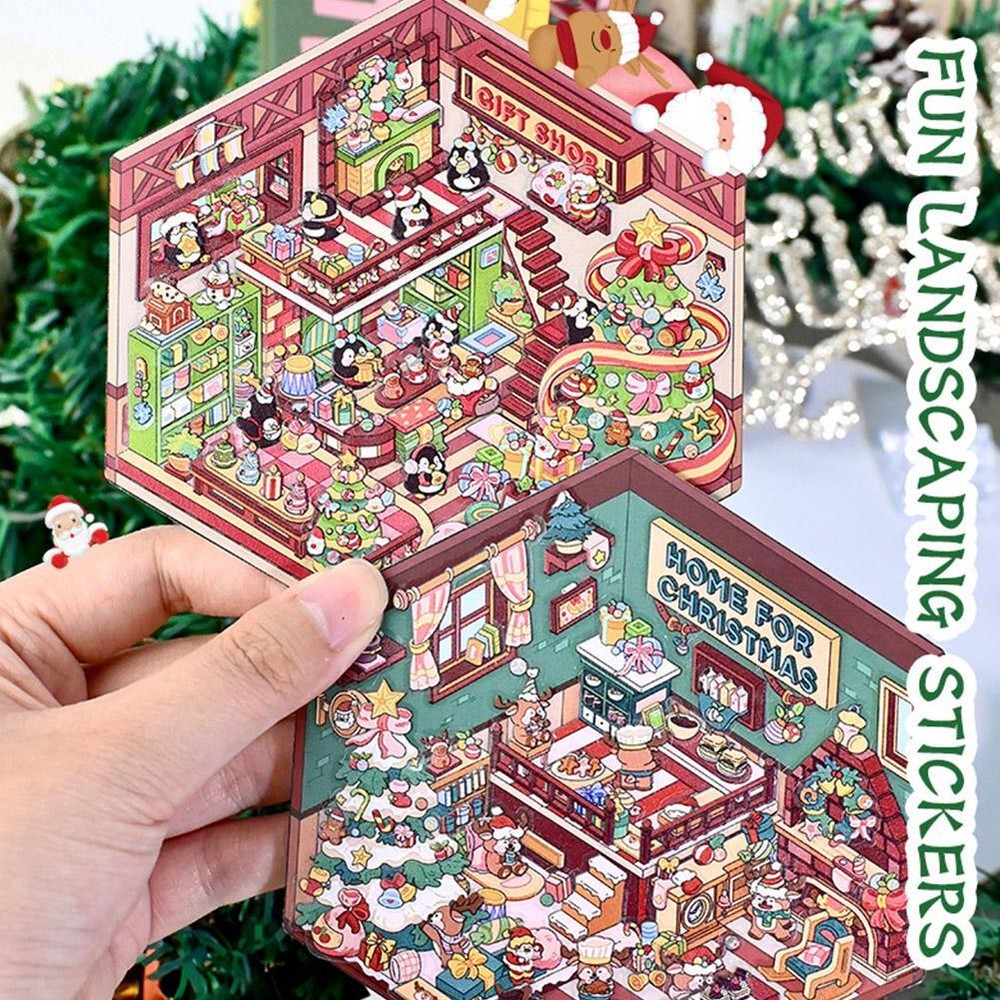 Interest Sticker 3D Cute Cartoon Pocket DIY Scene Landscaping Decor Sticker GXA