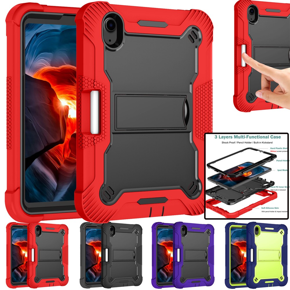Shockproof Stand Case Cover for Apple iPad Mini 6th (2021) / Mini A17 Pro (2024)