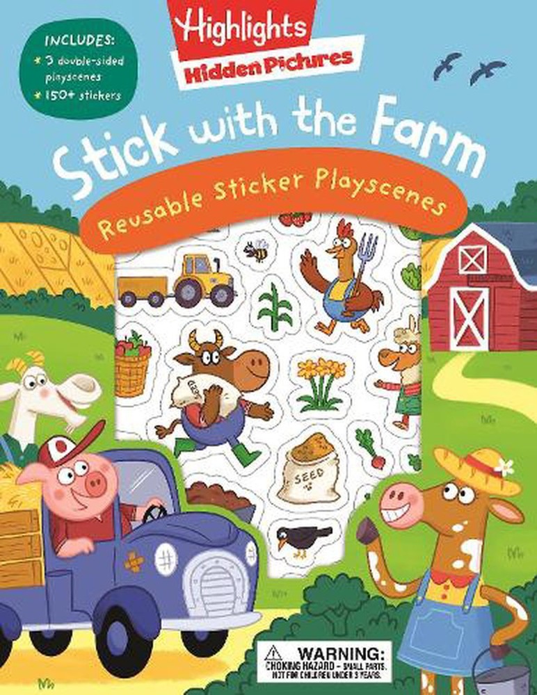 Stick with the Farm Hidden Pictures Reusable Sticker Playscenes by Highlights (E