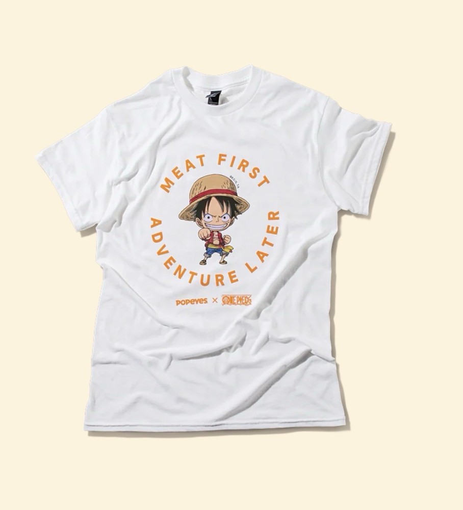 One Piece X Popeyes Exclusive T-Shirt - Size: Large - Brand New