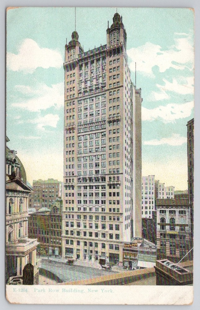 Park Row Building New York City NY Skyscraper Early 1900s Postcard Germany
