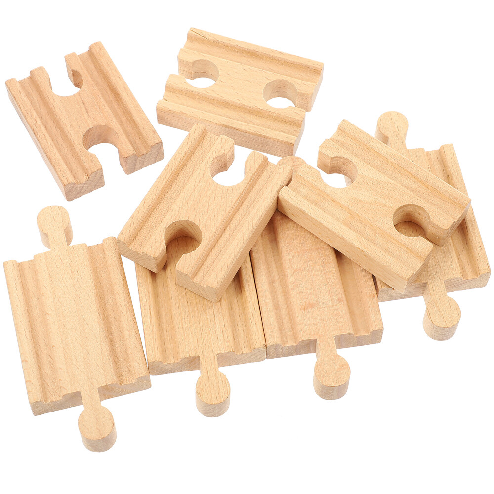 8pcs Wooden Train Tracks for Kids to Boost Logic & Creativity  