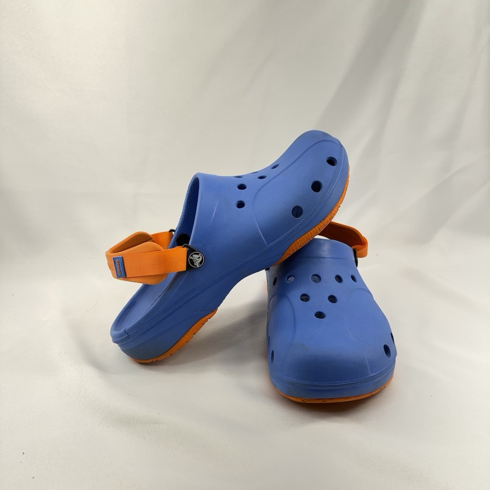 Crocs Men 12 Blur Orange Clogs Comfort Slip On Shoes Classic