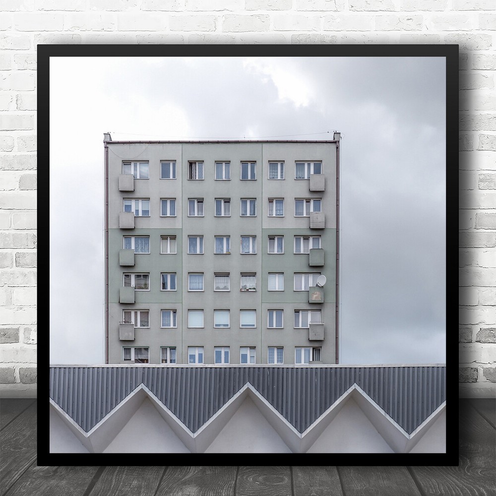 Urban Architecture City Cityscape Poland House Facade Green Square Art Print