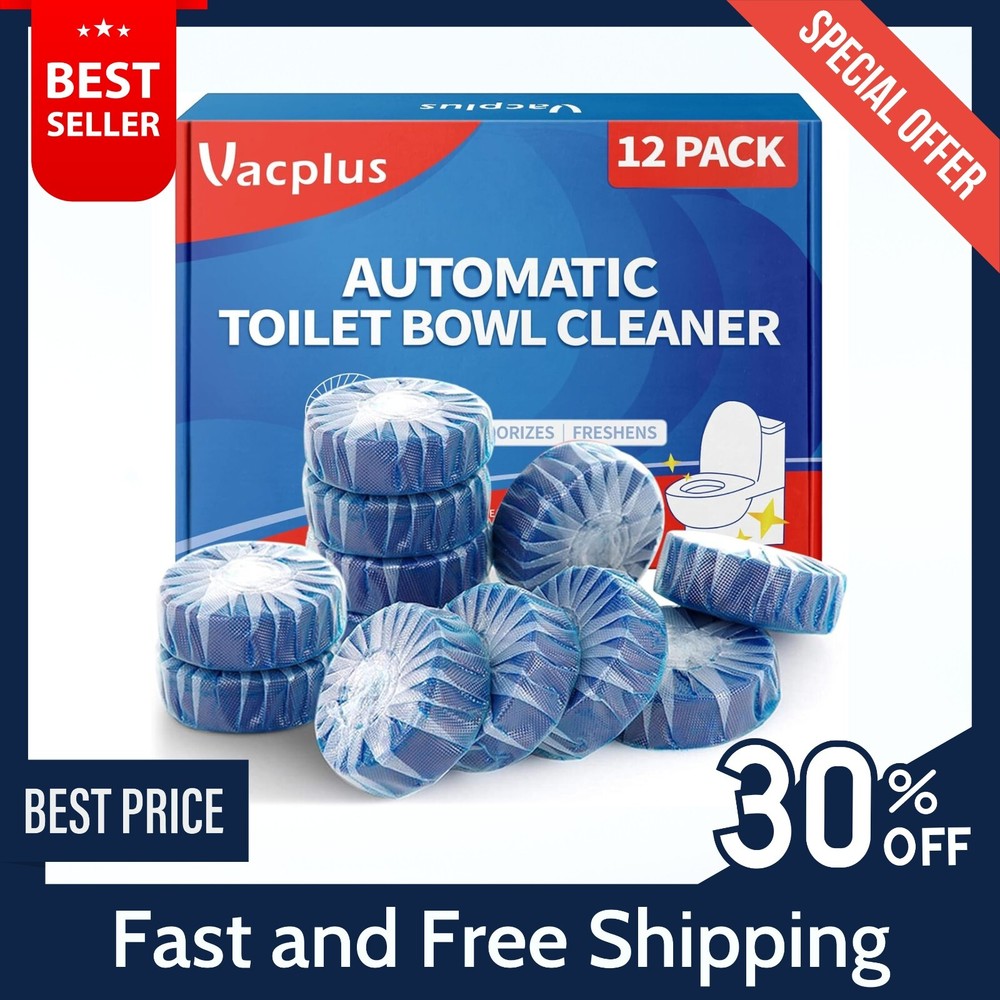 Vacplus Automatic Toilet Tank Cleaner Tablets for Fresh Bathroom