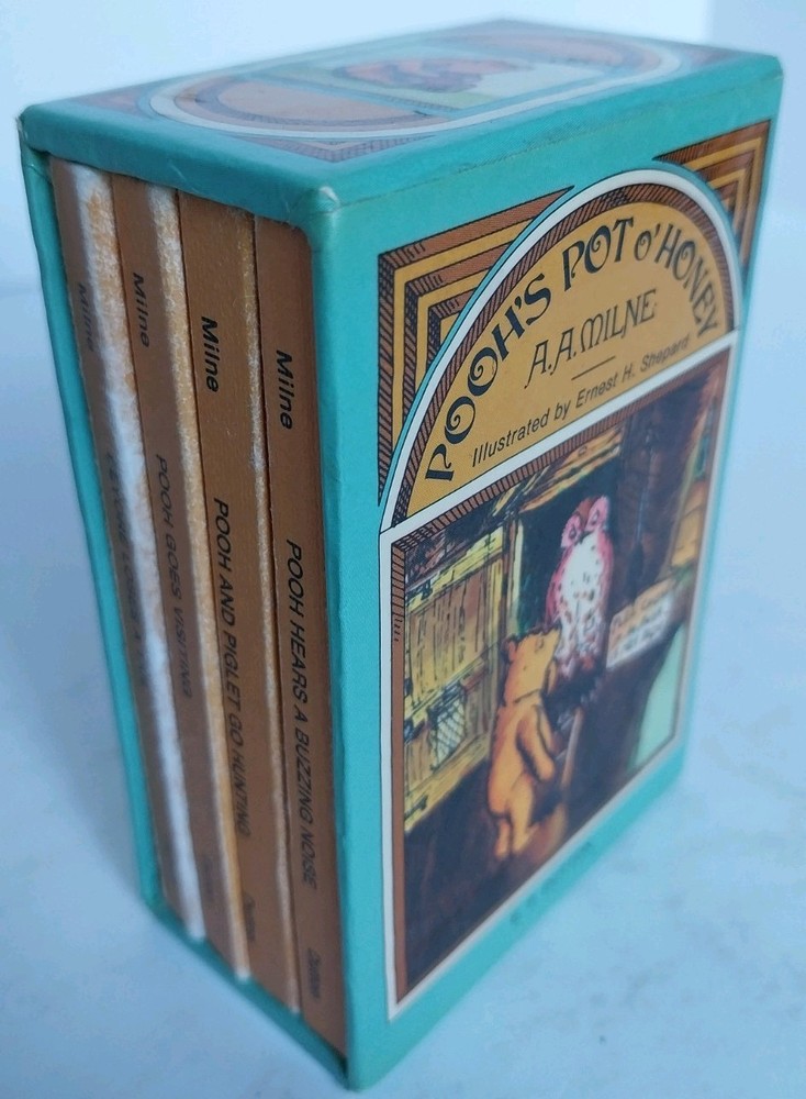 Vintage Pooh Library Original 4-Volume Set by A. A. Milne Hardcover