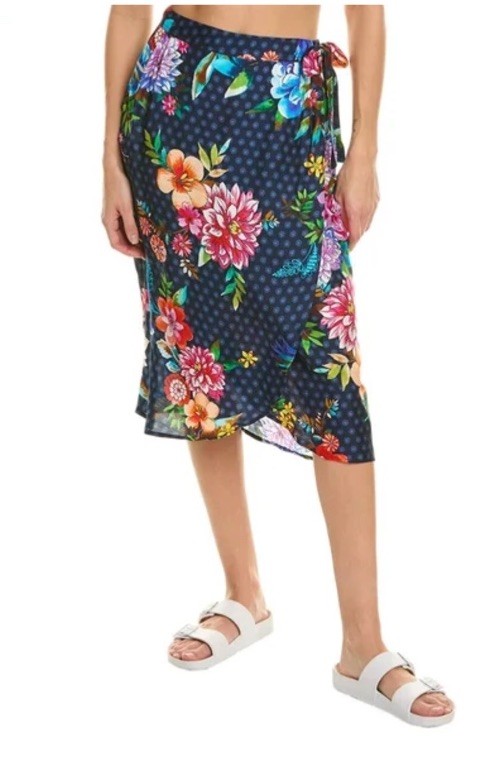Johnny Was Ocean Dreamer Wrap Midi Skirt NEW Women’s Size XS