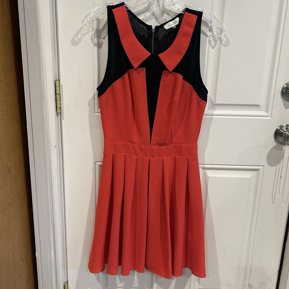 Sugarlips Red And Black Collared Dress Women’s S