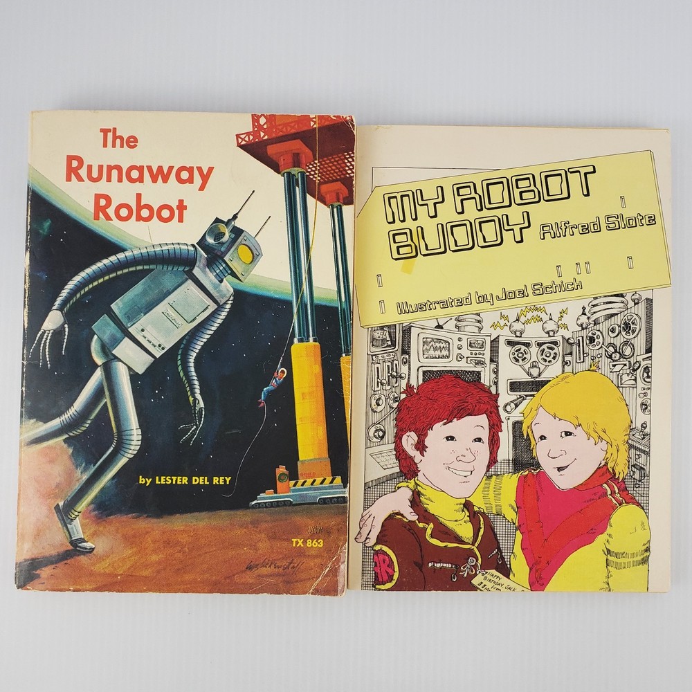 The Runaway Robot by Lester Del Rey & My Robot Buddy Alfred Slate Lot of 2