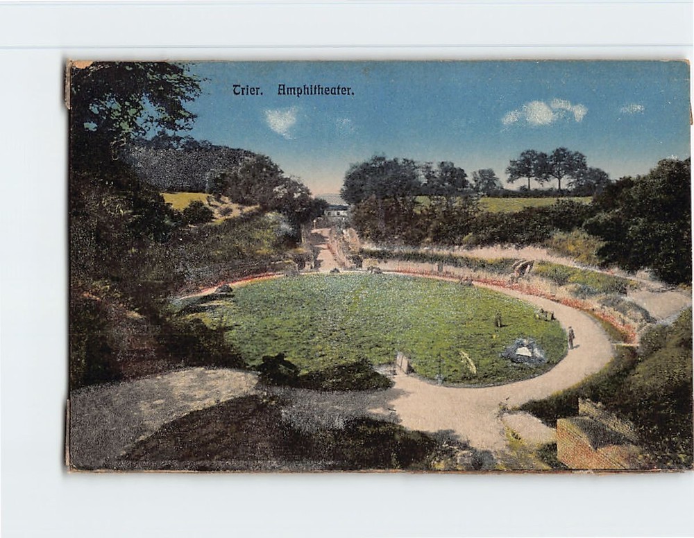 Postcard Amphitheater Trier Germany