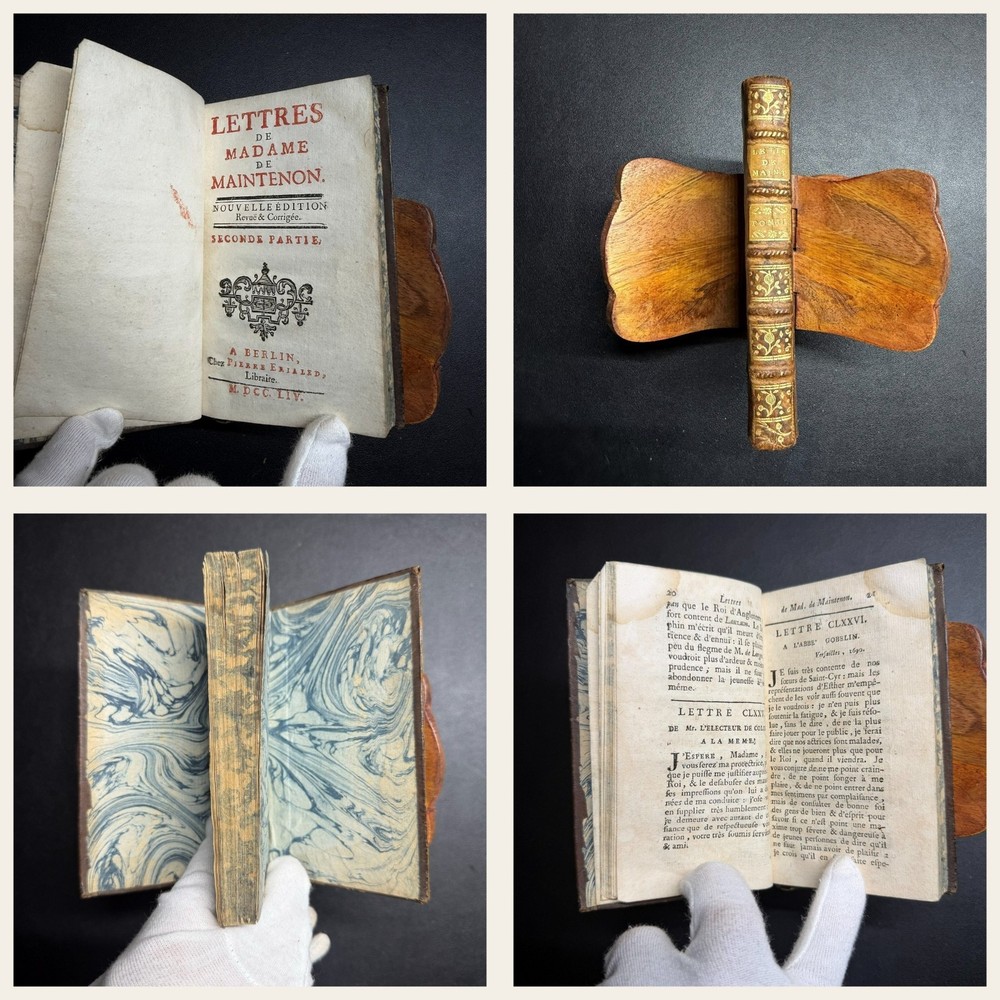 1754 Madame de Maintenon Letters French Leather Vol 2