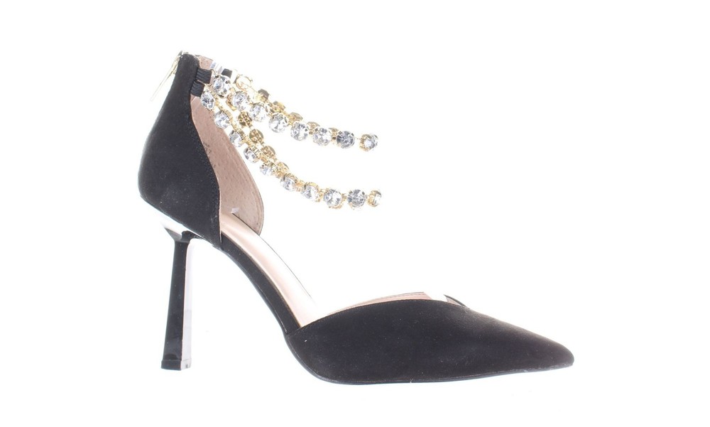 JLO by Jennifer Lopez Womens Norna Black Ankle Strap Heels Size 6.5 7804998