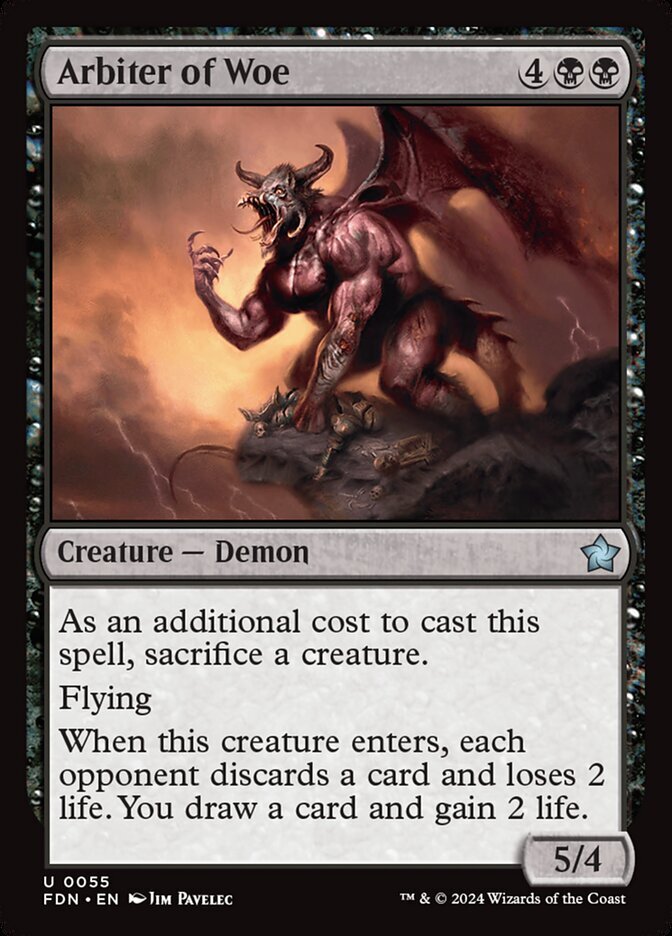 MTG Magic the Gathering Arbiter of Woe (55/789) Foundations LP