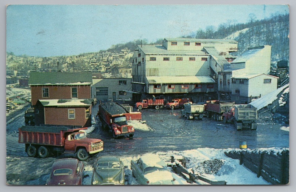 ROSINI COAL CO. CARBON RUN COLLIERY Shamokin PA Classic Truck postcard C3
