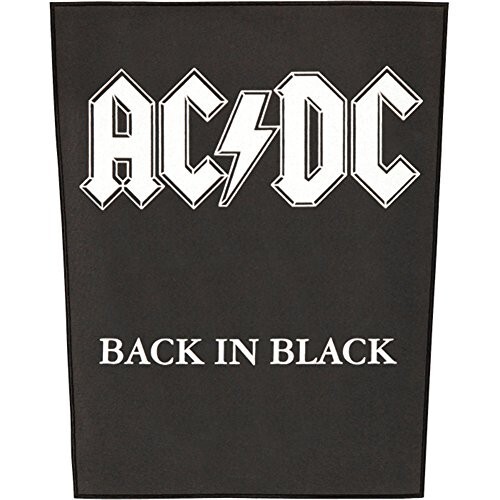 AC/DC Back in Black Sew On Patch for Jackets 14x11cm Rock Band Logo-image